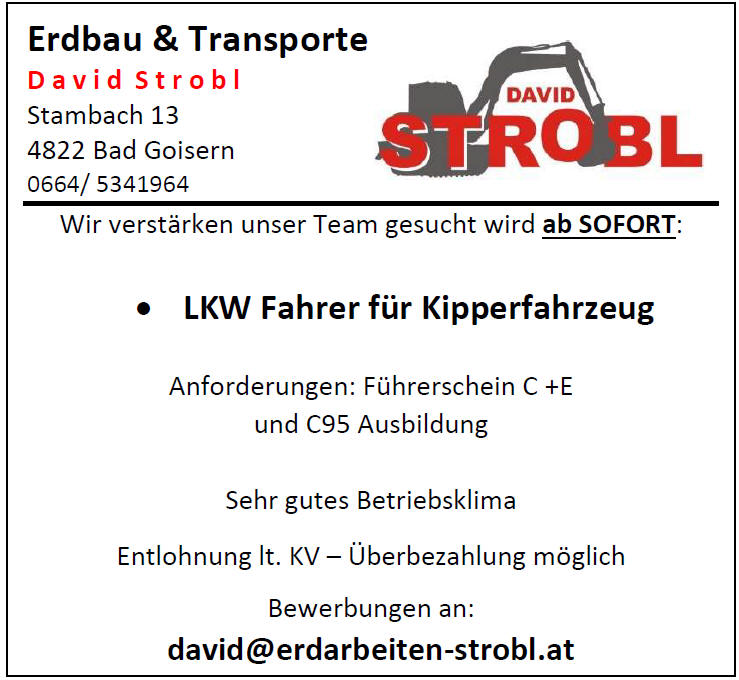 LKW Fahrer gesucht - ab sofort